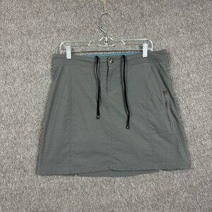 Columbia Womens Size 10 Omni-Shield Lined Tennis Skort Gray Zip Pocket
